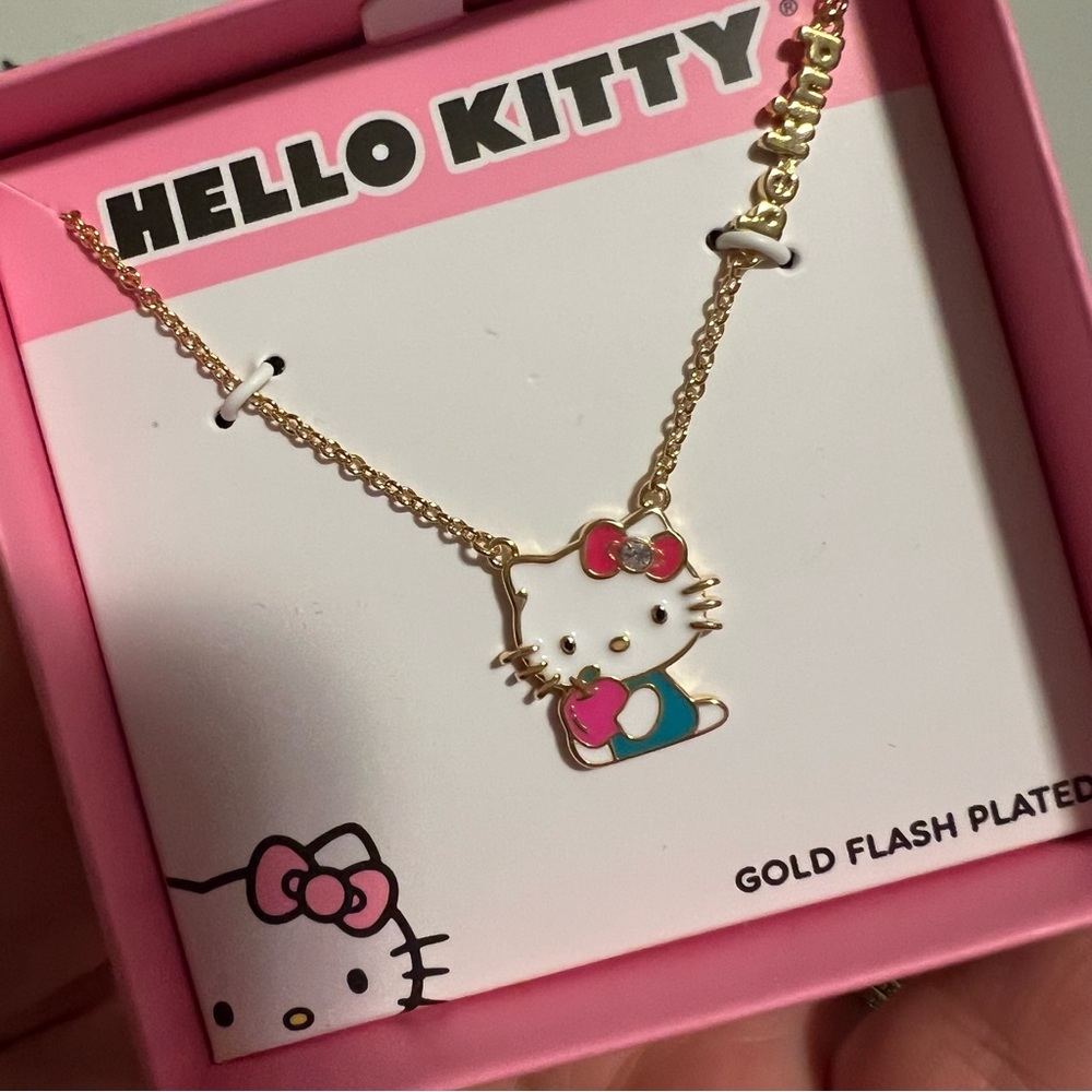“Be Kind” Sanrio Hello Kitty Gold flash plated necklace